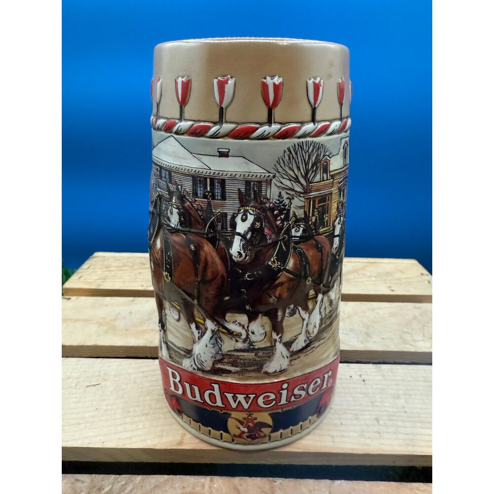 Vintage Budweiser 1986 Collector’s B Series Beer Stein-Ceramart Brazil